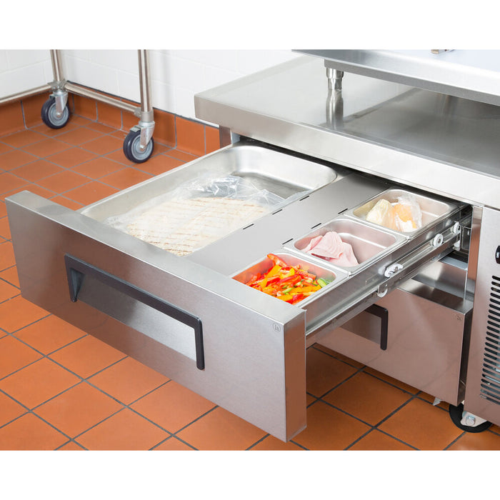 Econocold 48" 2-Drawer Refrigerated Chef Base - 9.6 Cu. Ft. - CB48-HC