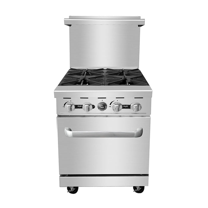 EconoCold 24" Gas 4-Burner Commercial Range with Standard Oven - R4B
