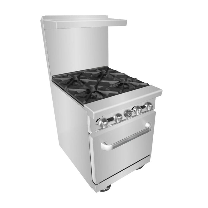 EconoCold 24" Gas 4-Burner Commercial Range with Standard Oven - R4B