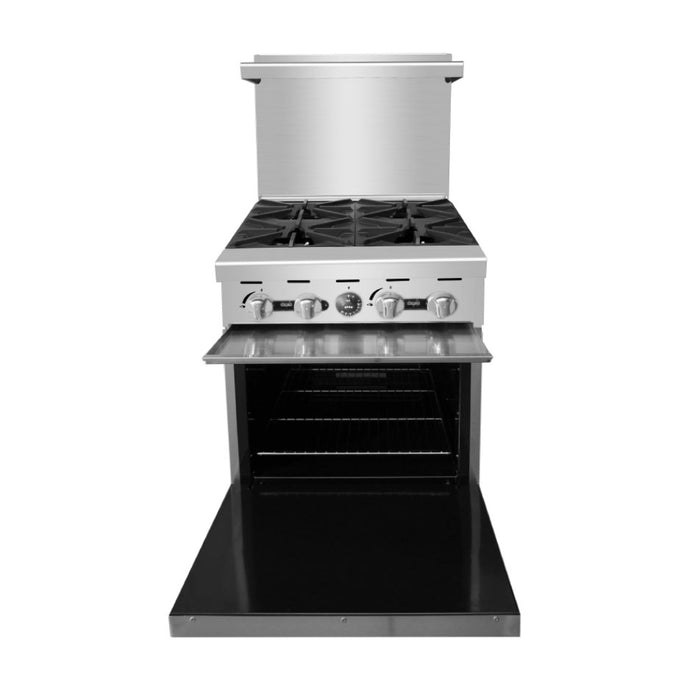 EconoCold 24" Gas 4-Burner Commercial Range with Standard Oven - R4B