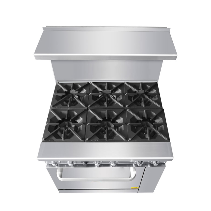 EconoCold 36" Gas 6-Burner Commercial Range with Standard Oven - 219,000 BTU - R6B