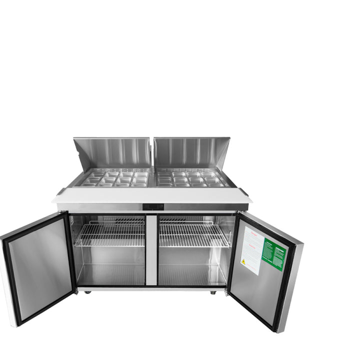Econocold 60" 2-Door Refrigerated Mega Top Salad Prep Table - SCLM2-60-HC
