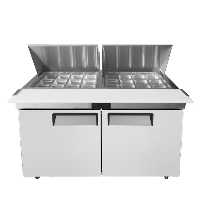 Econocold 60" 2-Door Refrigerated Mega Top Salad Prep Table - SCLM2-60-HC