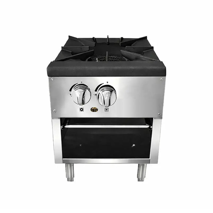 EconoCold 18" Gas 2-Burner Countertop Single Stock Pot Stove - SP-1