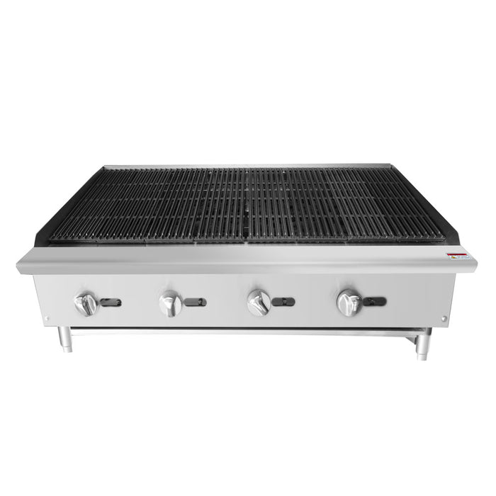 Econocold 48" Countertop Radiant 4-Burner Natural Gas Charbroiler - 140,000 BTU - RB-48