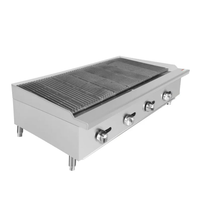 Econocold 48" Countertop Radiant 4-Burner Natural Gas Charbroiler - 140,000 BTU - RB-48