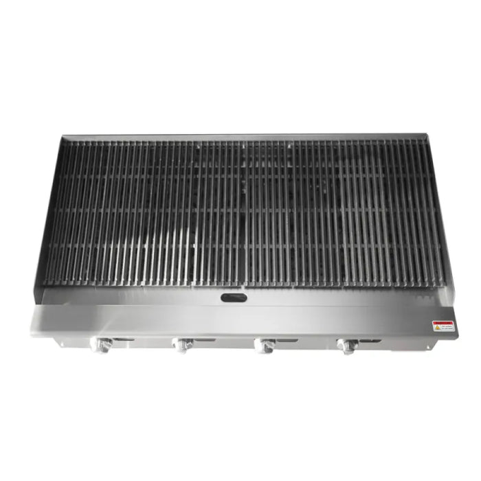 Econocold 48" Countertop Radiant 4-Burner Natural Gas Charbroiler - 140,000 BTU - RB-48