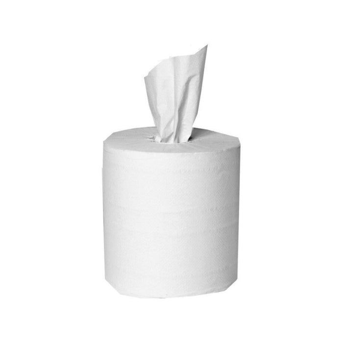 Merfin 25525 600' Roll 2-Ply White Center Pull Paper Towel - 6/Case