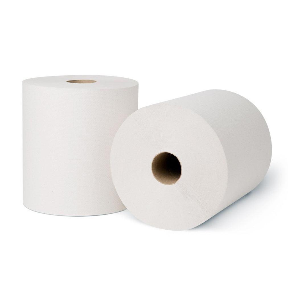 Merfin Merfin 7850W 800' Roll 1-Ply White Paper Towel - 6/Case — Nella Online