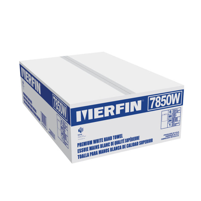 Merfin 7850W 800' Roll 1-Ply White Paper Towel - 6/Case