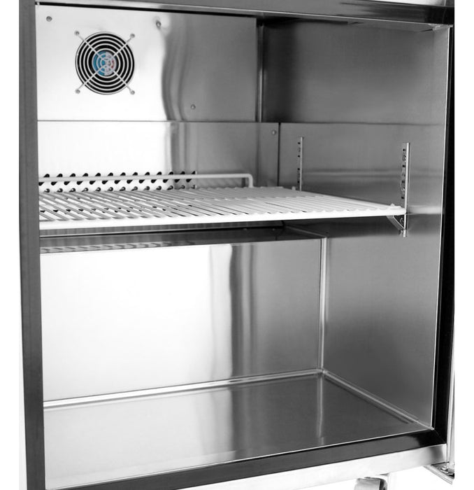 Atosa MGF8410GR 60" Solid 2-Door Worktop Refrigerator - 17.2 Cu. Ft.