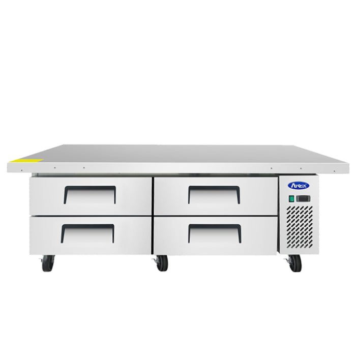 Atosa MGF8454 76" 4-Drawer Refrigerated Chef Base with Extended Top - 12.1 Cu. Ft.