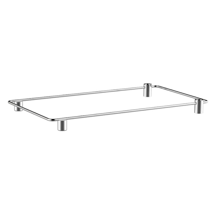 Mogogo MGSSCMSS0401 31.5" x 17" Stainless Steel Top Rail Border for Bussing Carts