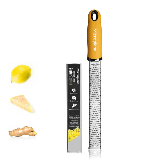 Microplane 46623 8" Premium Classic Citrus Zester - Mustard Yellow