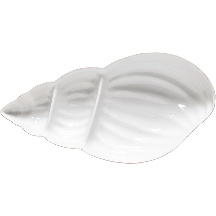 Costa Nova 29.24 Oz. Aparte White 3-Part Stoneware Appetizer Shell Serving Plate - MRD402-WHI