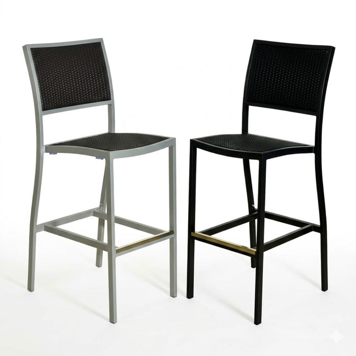 Nella Marco Wicker Armless Bar Stool