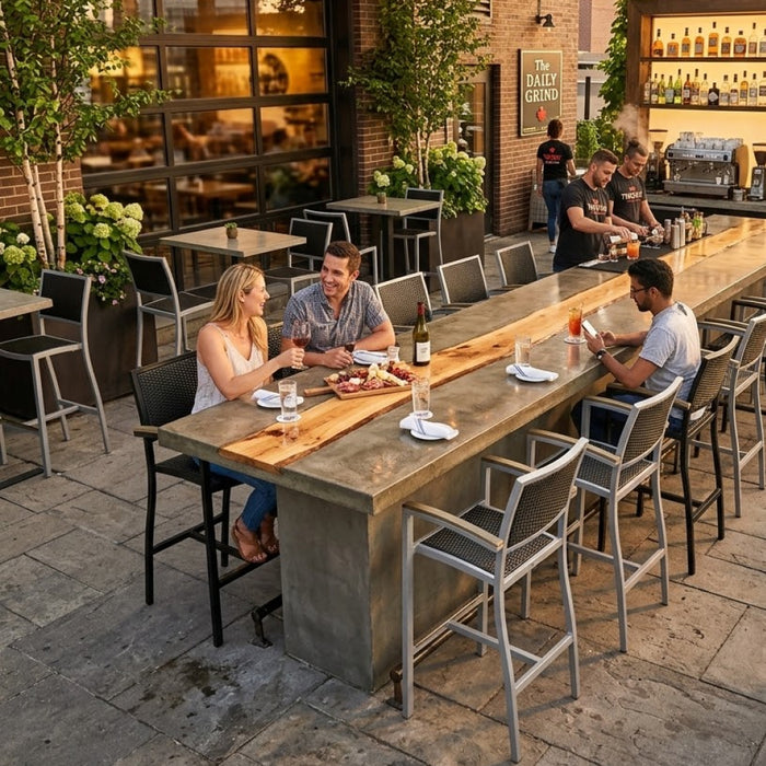Nella Marco Wicker Bar Stool