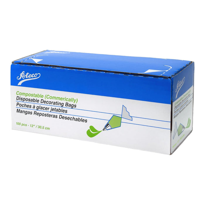 Ateco 12" Compostable Decorating Pastry Bag - 100 Piece - 4512