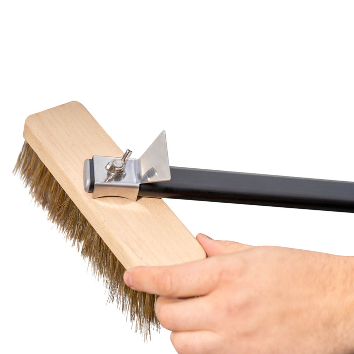 Browne 61400-59 59" Napolitani Rotating Oven Brush with Scraper