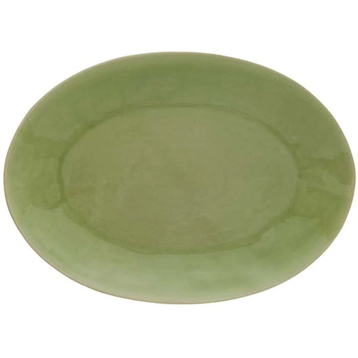 Costa Nova 15.75" x 11.37" Riviera Fresh Green Oval Stoneware Serving Plate - NAA402-VRF