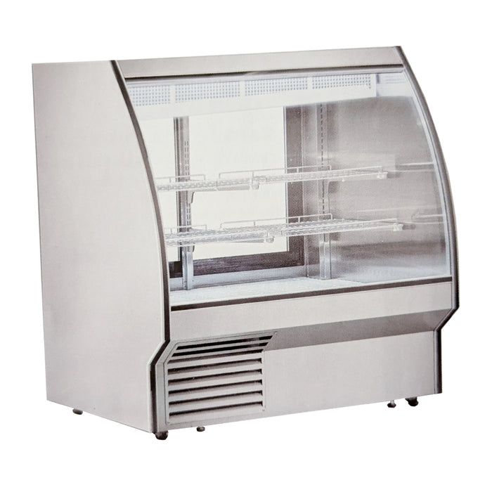 New Air NDDC-48-GCC 48" Curved Glass Gravity Coil Refrigerated Deli Case