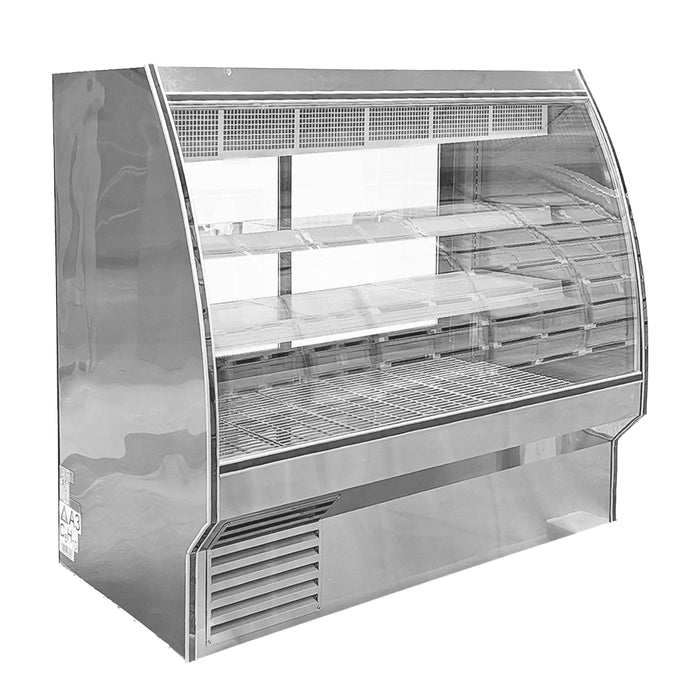 New Air NDDC-72-GCC 72" Curved Glass Gravity Coil Refrigerated Deli Case