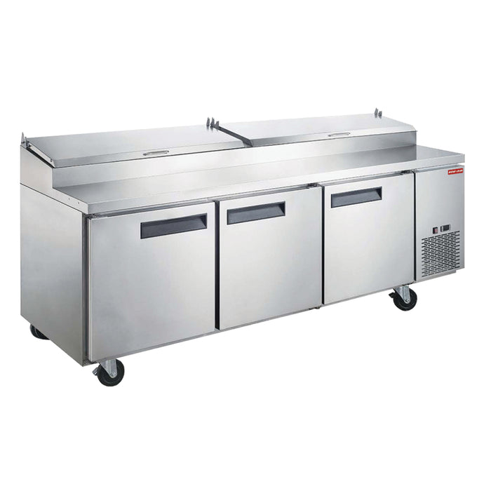 New Air NPT-092-PI 90" 3-Door Refrigerated Pizza Prep Table