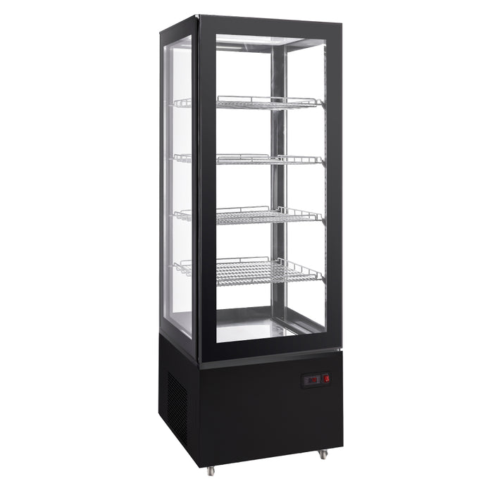 New Air NUDC-26-S 26" Black Refrigerated Display Case - 14.12 Cu. Ft.