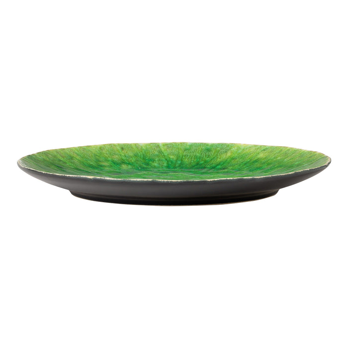 Costa Nova 12.12" Riviera Tomate Green Round Stoneware Charger Plate - 6/Case - NAP313-TMT