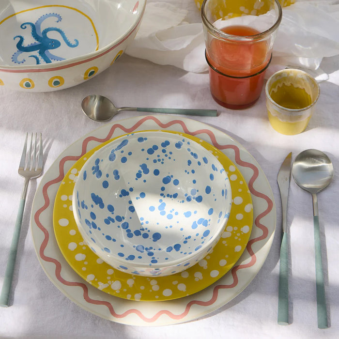 Costa Nova 6.4" Rafaela Cornflower Blue Round Stoneware Soup/Cereal Bowl - NAS161-CBL