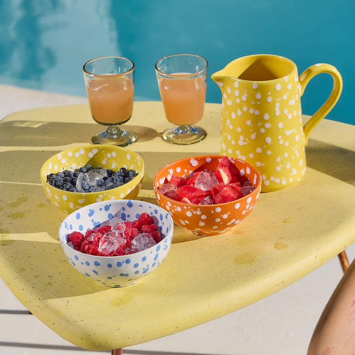 Costa Nova 6.4" Rafaela Tangerine Round Stoneware Soup/Cereal Bowl - NAS161-TAN