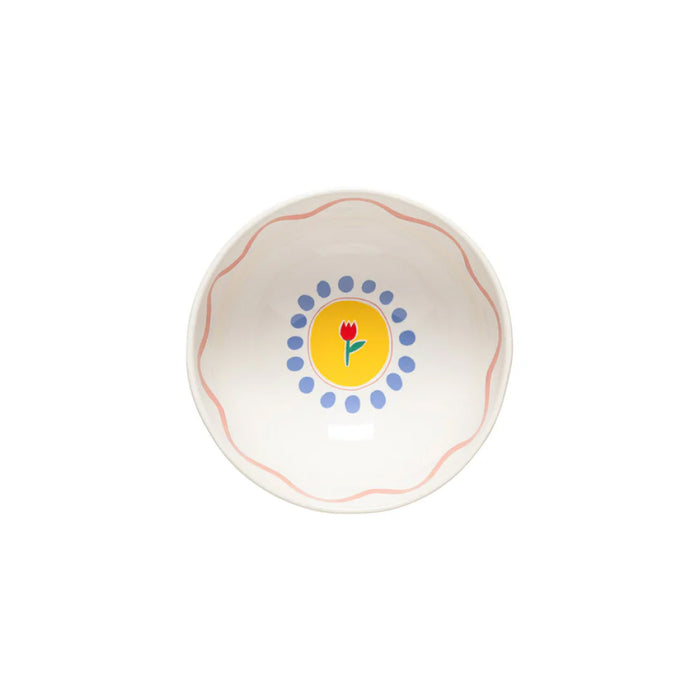 Costa Nova 6.4" Summer Bliss Tulip Round Stoneware Soup/Cereal Bowl - NAS161-TUL