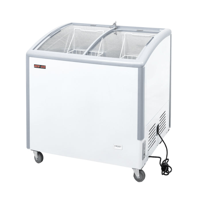 New Air 35" Ice Cream Freezer with Curved Glass Top 7.3 Cu. Ft - NIF-35-CG