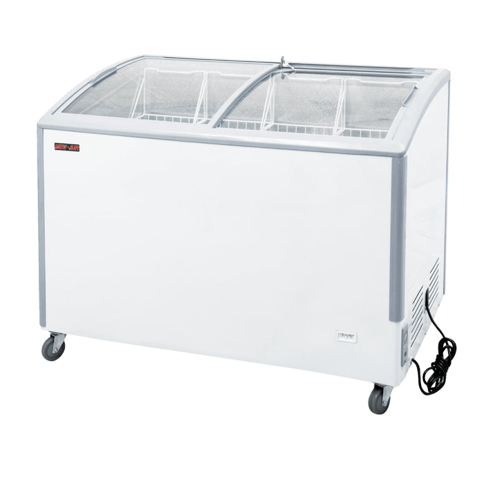 New Air 49" Ice Cream Freezer with Curved Glass Top 11.6 Cu.Ft.  - NIF-49-CG