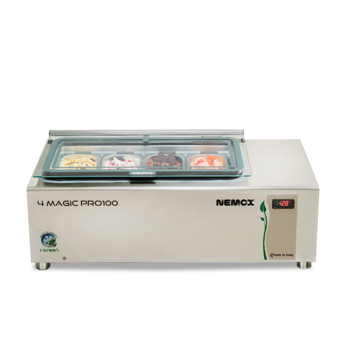 Nemox 39" 4 Magic Pro100 i-Green Countertop Ice Cream Storage Case