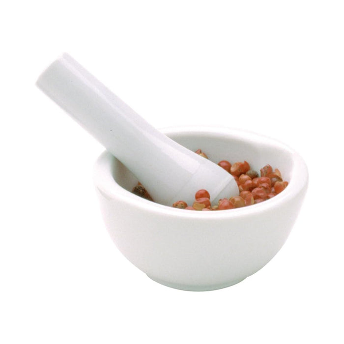 Norpro 691D 2.5" White Mini Ceramic Mortar and Pestle