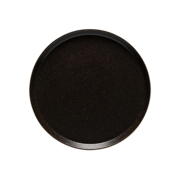 Costa Nova 10.87" Nótos Latitude Black Round Stoneware Dinner Plate - 6/Case - NRP281-LTB