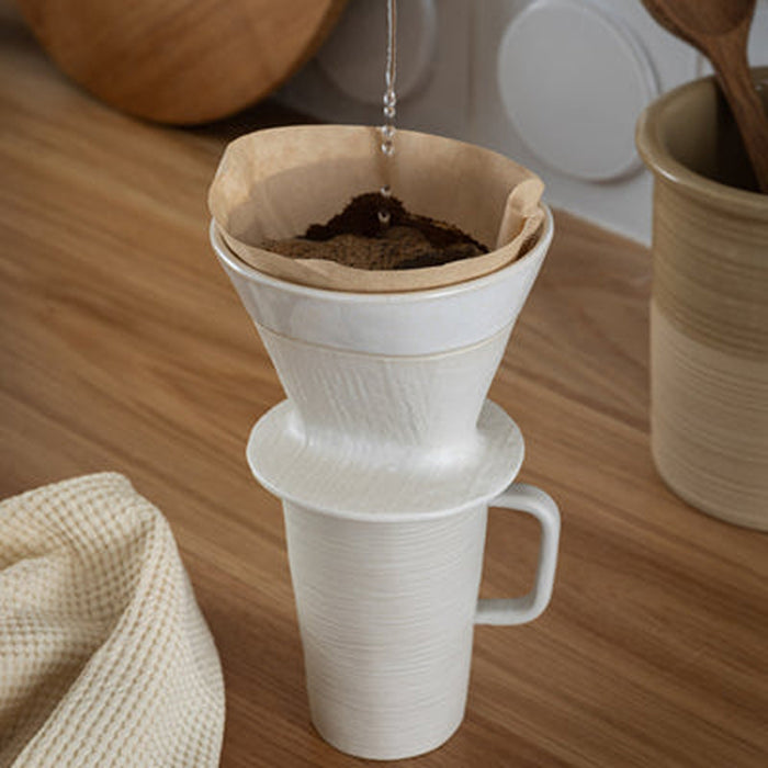 Costa Nova 10.87 Oz. Nótos Dune Path Stoneware Pour Over Coffee Dripper - NSD121-DNP