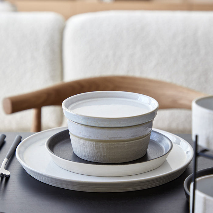 Costa Nova 17.5 Oz. Nótos Dune Path Round Stoneware Soup/Cereal Bowl - 6/Case - NSS141-DNP