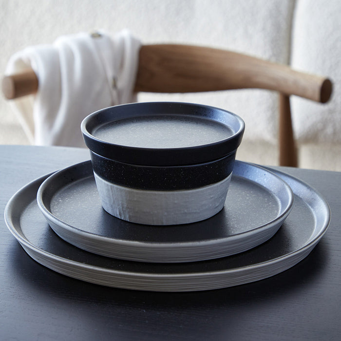 Costa Nova 17.5 Oz. Nótos Latitude Black Round Stoneware Soup/Cereal Bowl - 6/Case - NSS141-LTB