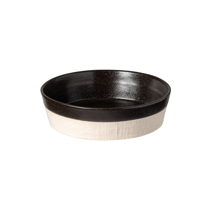 Costa Nova 32 Oz. Nótos Latitude Black Round Stoneware Low Bowl - NSS201-LTB