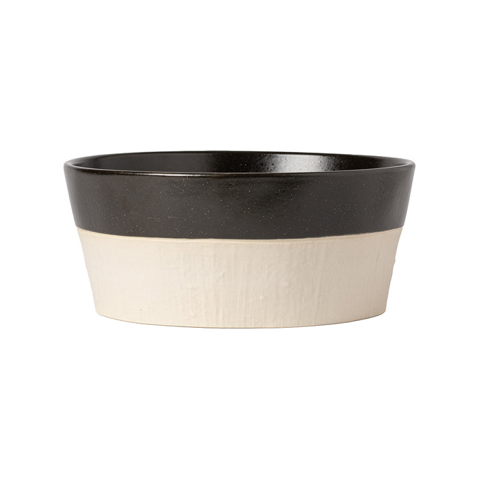 Costa Nova 9.75" Nótos Latitude Black Round Stoneware Serving Bowl - NSS251-LTB