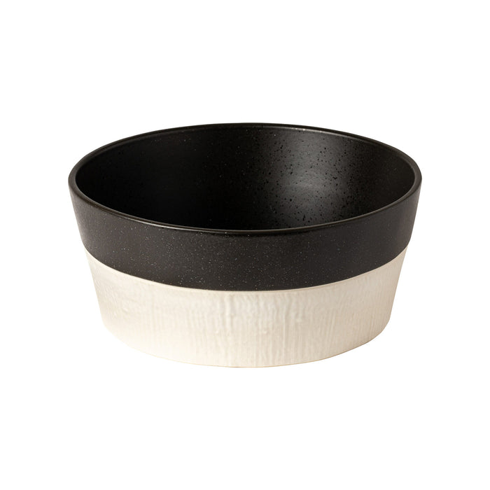 Costa Nova 9.75" Nótos Latitude Black Round Stoneware Serving Bowl - NSS251-LTB