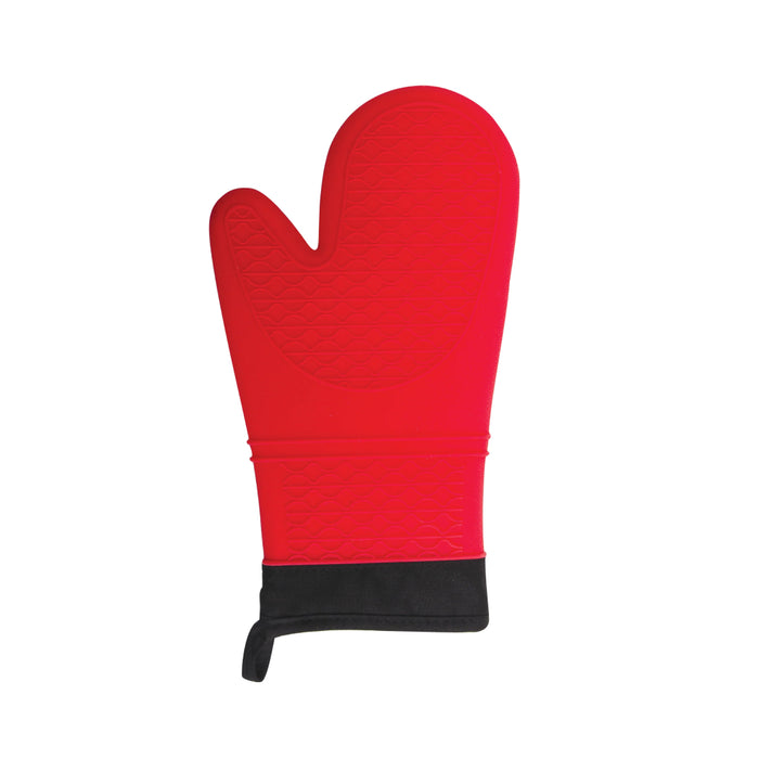Cool Touch 13" Red Silicone Oven Mitt - CT-K-13R
