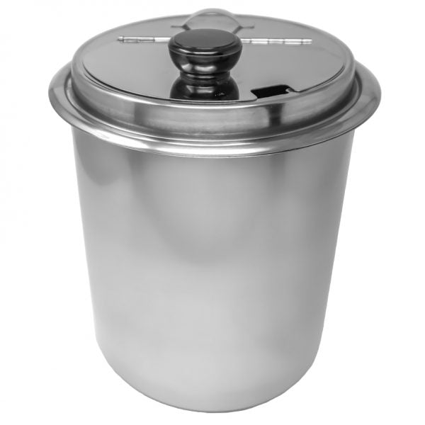 SYBO Stainless Steel Soup Kettle with Hinged Lid and Insert Pot, 10.5 Quarts, Commercial Grade, Silver