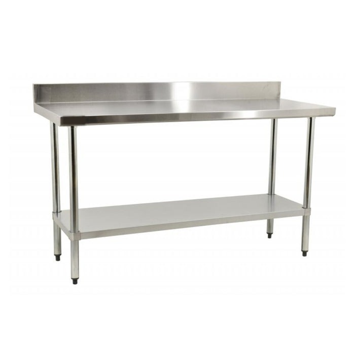 Nella 24" x 24" Stainless Steel Table with 4" Backsplash - 23793