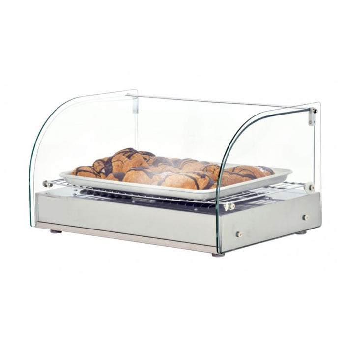 Nella 22" Countertop Curved Glass Food Display Warmer - 0.88 Cu. Ft. - 41868