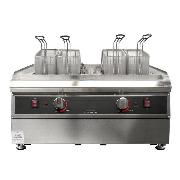 Nella 18L Countertop Double Tank Electric Pasta Cooker - 41883