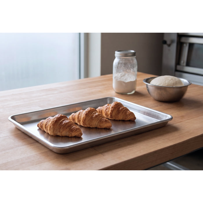Nella 13" x 9.5" 1/4 Size 20-Gauge Aluminum Bun Pan Tray - 44255