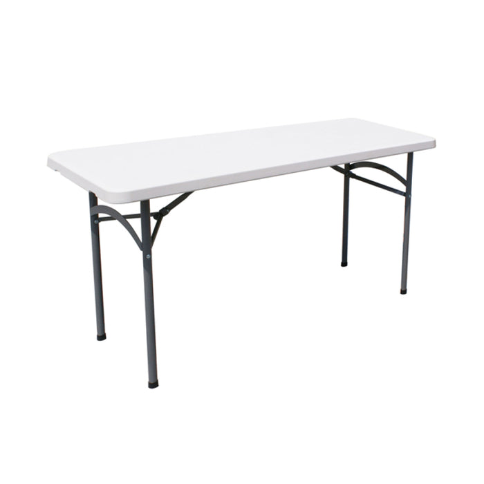 Nella 48" x 23" Rectangular Plastic Solid Folding Table - 44488